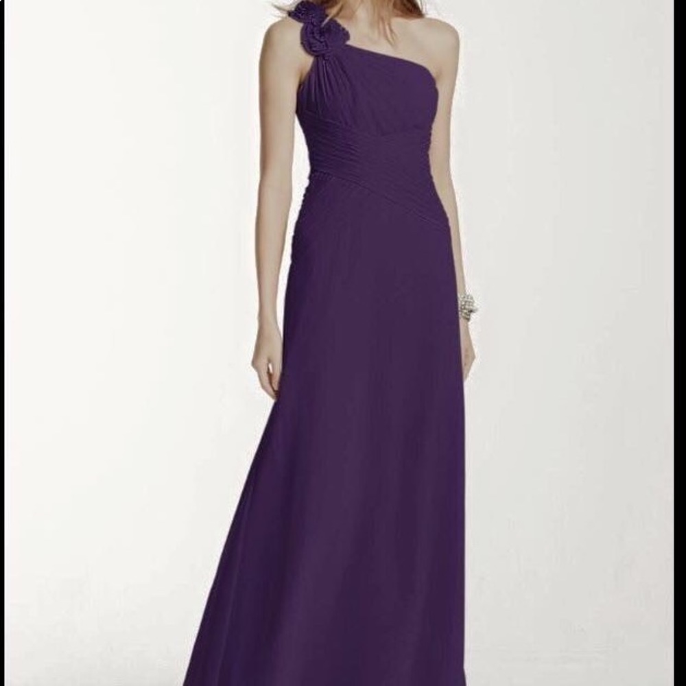 Long black chiffon dress